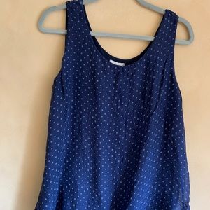 Polka dot navy blouse